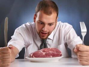 饮食中的肉增加效力